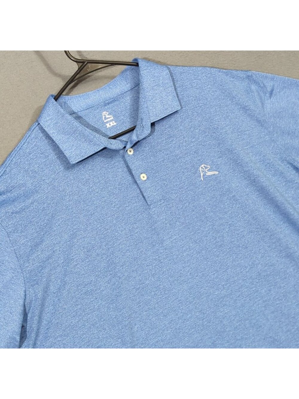 Rhoback Polo Shirt Men's XXL Blue Long Sleeve Performance Stretch Golf